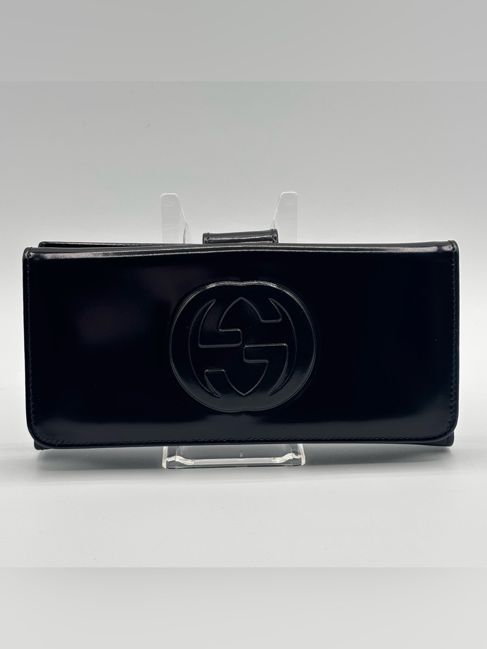 Gucci black patent wallet